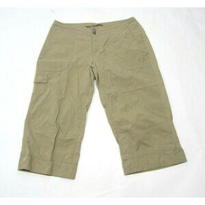 The North Face Khaki Drawstring Low‎ Rise Cropped Pants 4 Beige Ripstop Cargo